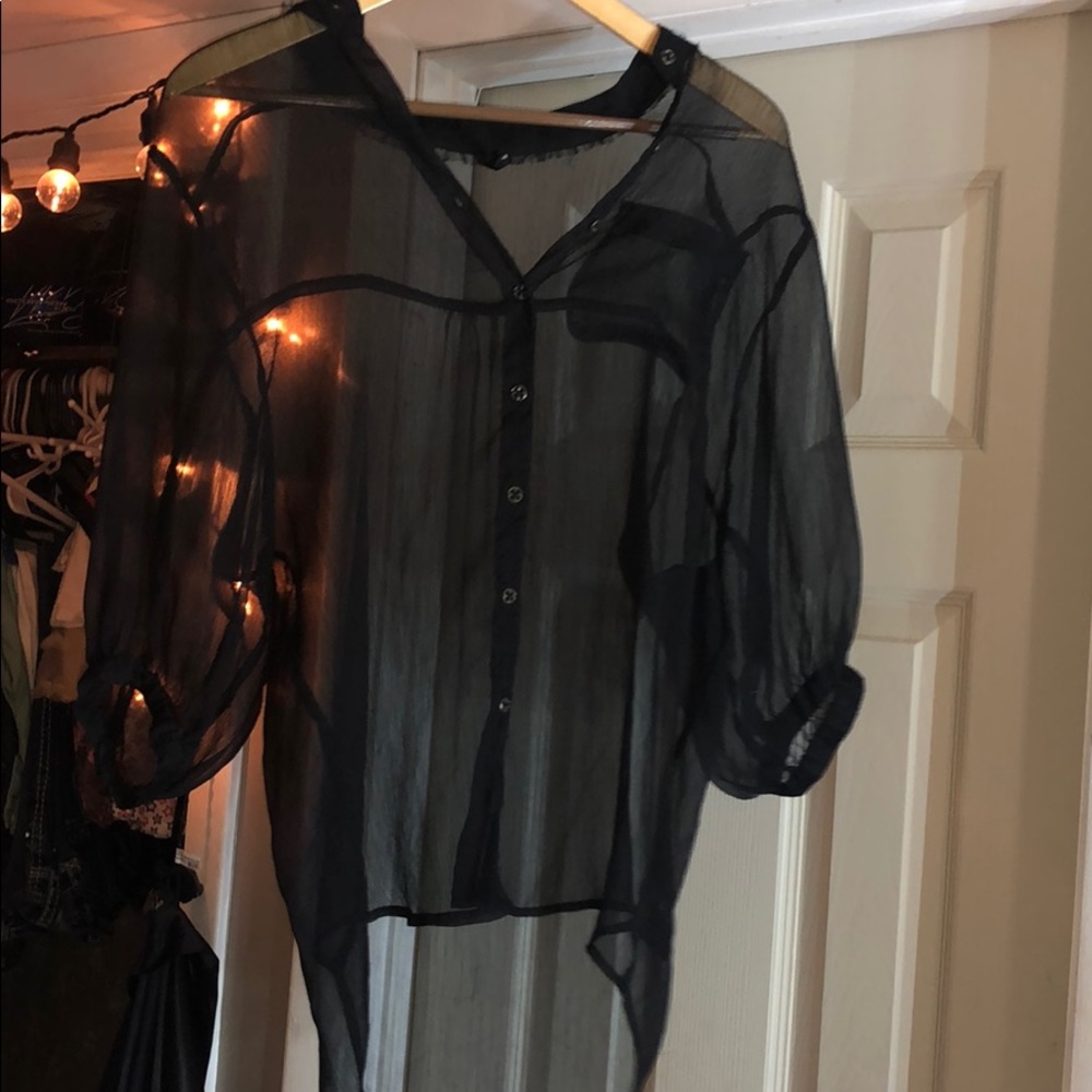 Affliction Sheer half sleeve shirt
